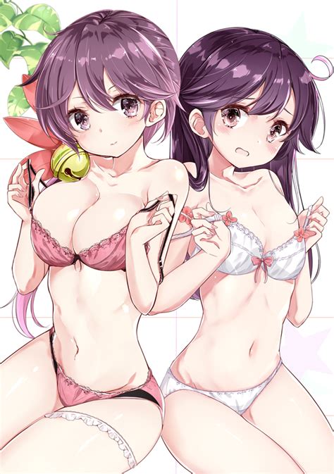 Rule 34 2girls Ahoge Akebono Kantai Collection Alternate Breast