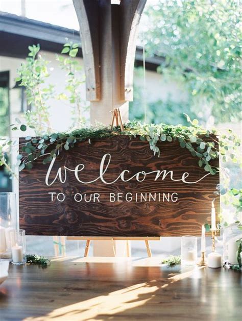20 Greenery Rustic Wooden Welcome Wedding Signs Dpf