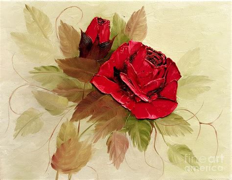 Red Rose Painting By Gerri Anderson Fine Art America