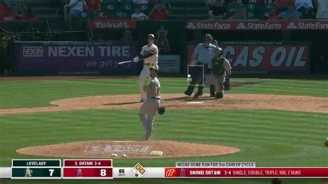 Angels Shohei Ohtani Is Just Inches Away From A Historic Cycle With