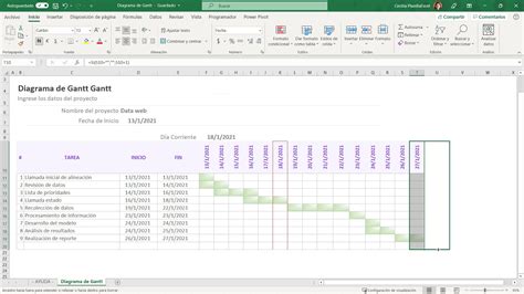 Plantilla De Diagrama De Gantt En Excel Gratis Recursos Excel Hot Sex
