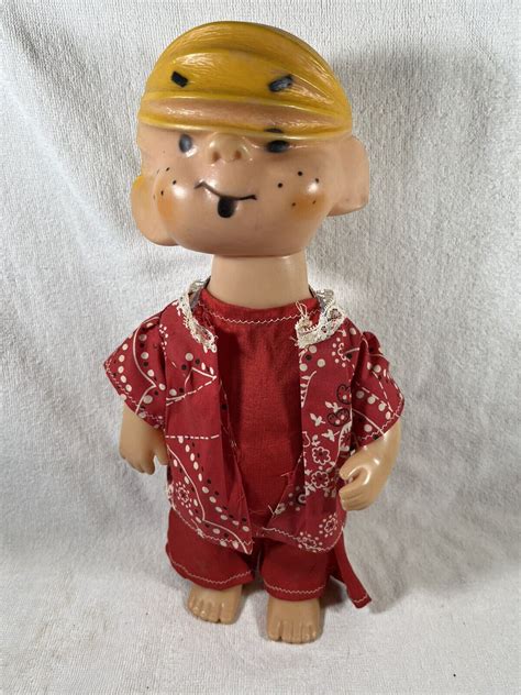 Mavin Vintage Collectible 13” Dennis The Menace Doll Rubber Doll With