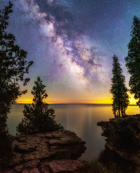 Cave Point Night Sky Cave Point County Park In Door County Flickr