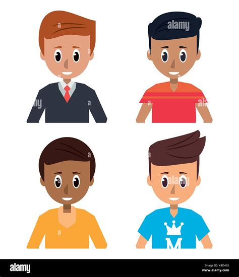 Young Men Cartoon Stock Vector Image And Art Alamy