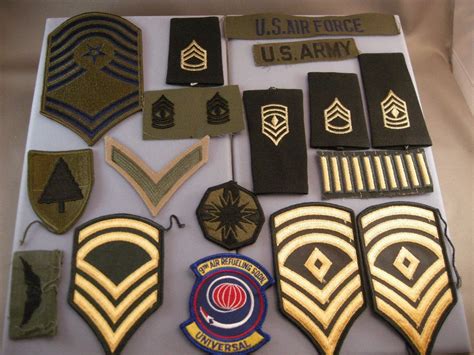 Vintage Armed Forces Military Rank Insignia Patches Marine