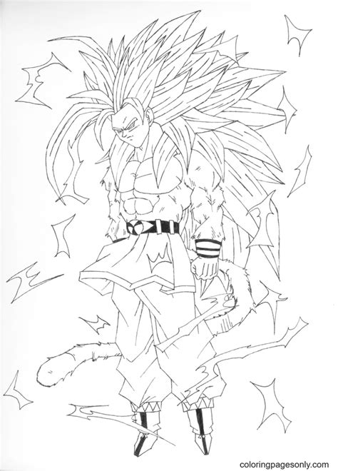 Goku Super Saiyan 4 Coloring