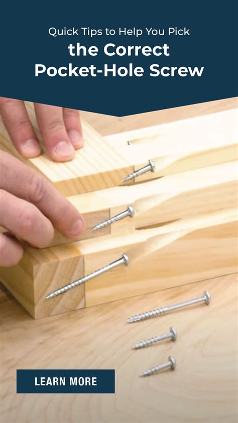 How To Select The Correct Pocket Hole Screw Simple Woodworking Plans
