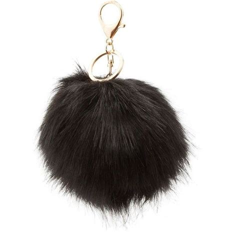 Charlotte Russe Faux Fur Ball Keychain 699 Liked On Polyvore