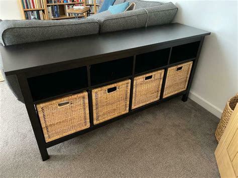 Black rattan garden furniture uk ikea sideboards and buffet. Ikea Hemnes Sideboard/Console Table, Black | in Ashburton ...