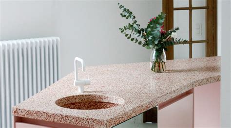 A Pink Terrazzo Benchtop Is A Playful Yet Sophisticated Element In The
