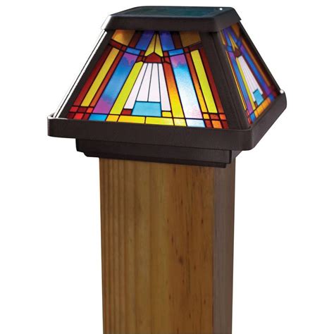 Adding a solar post cap or a solar post cap light to your fence, deck, or mailbox post is an economical and easy way to spruce up your home, provide lighting, and add ambient style. Moonrays Inglenook Solar Multi-Color Outdoor Integrated ...