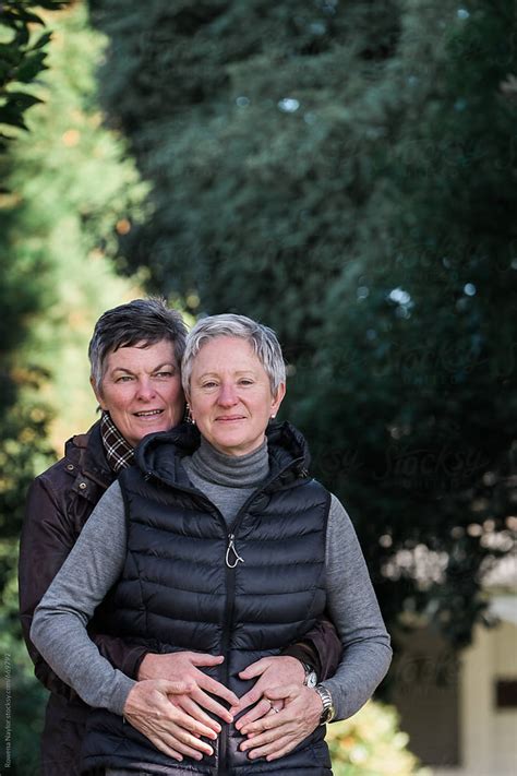 Mature Lesbian Couple Embracing Del Colaborador De Stocksy Rowena Naylor Stocksy