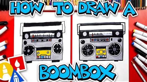 How To Draw A Boombox Youtube