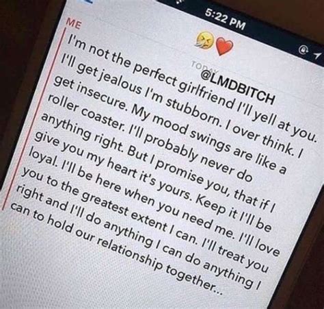 Check spelling or type a new query. I am not the perfect girlfriend | Relationship texts, Love ...