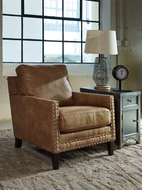 Ashley Furniture Malakoff Living Room Accent Chair With Faux Leather