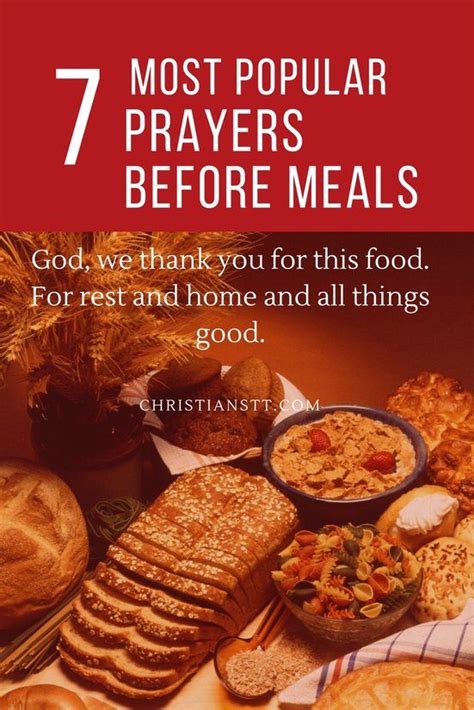 The custom of giving blessings goes back to the very earliest times. 9 Popular and Easy Prayers Before Meals | Prayers before ...