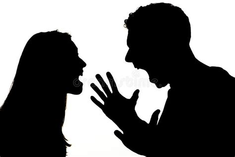 Angry Couple Silhouette Stock Illustrations 461 Angry Couple