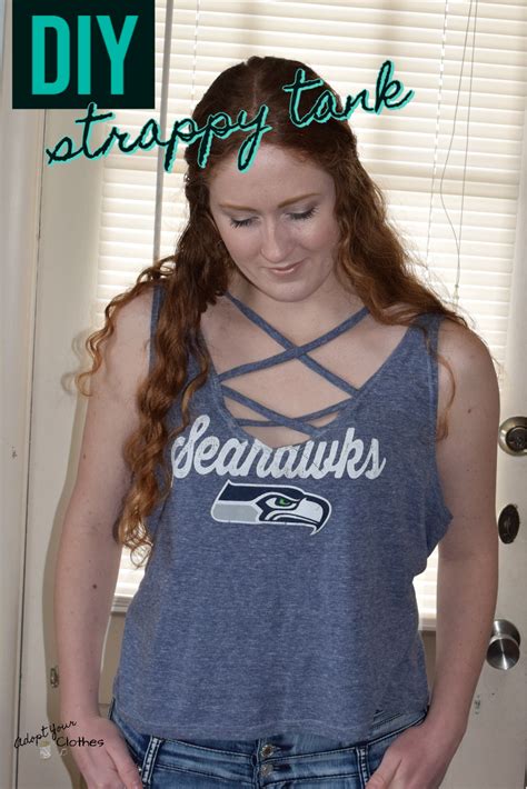 Upcycle A Thrifted T Shirt Into A Cute Strappy Tank Top Ayc Sewing