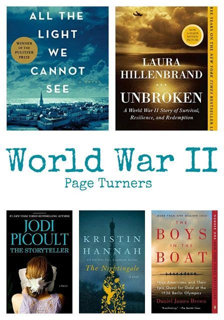 This is by no means a comprehensive list. World War II Page Turners in 2020 | Book club books, Good ...
