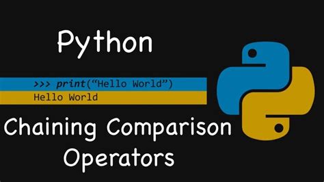 Python Chaining Comparison Operators YouTube