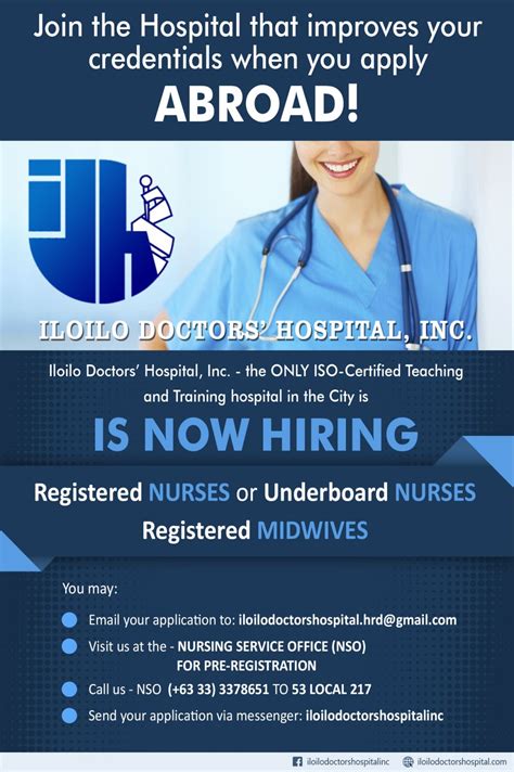 Careers Iloilo Doctors Hospital Inc
