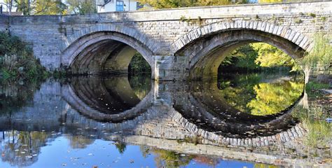 Reflections Of Old Stone Road Bridge Over The River Nidd Flickr