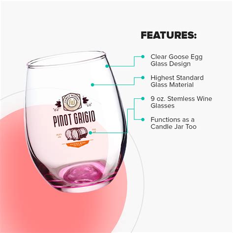 Personalized 9 Oz Arc Stemless Etched Wine Glasses C8832 Discountmugs