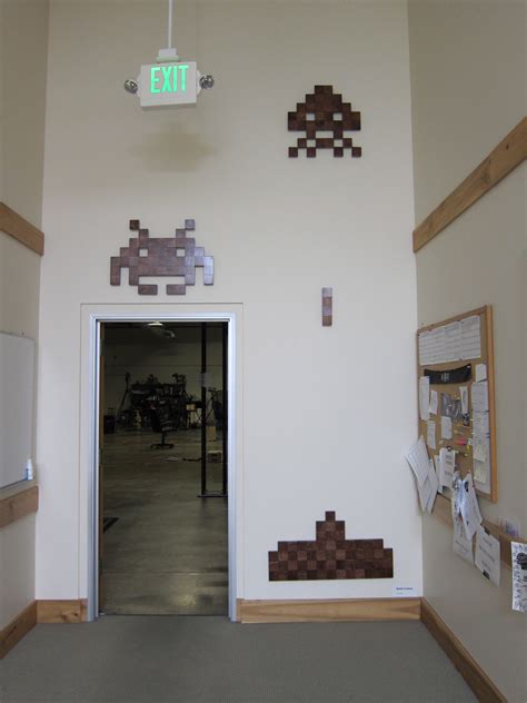 Set of 2 window shutters that look great on any wall! Space Invaders