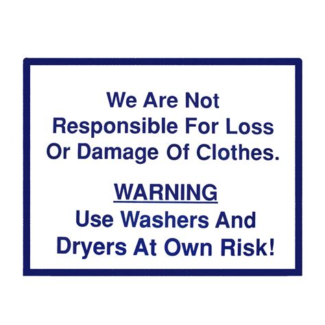 L440 We Are Not Responsible Kings Laundry Group Equipment