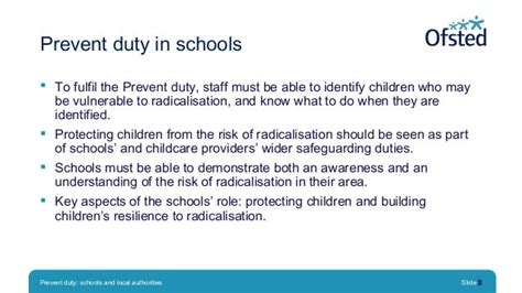 Prevent Duty Schools And Local Authorities