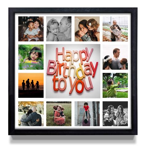 Happy Birthday Collage Frame 12 X 12 Inches Home And Kitchen