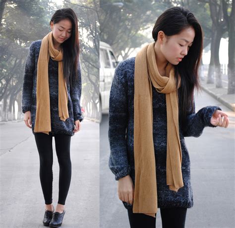 Soft warm oversized houndstooth camel infinity scarf blanket scarves fashion wrap high quality. Meijia S - H&M Grey Sweater, American Apparel Black ...