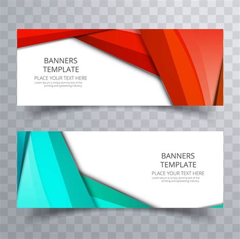 Modern Colorful Banner Set With Header Wave 245829 Vector Art At Vecteezy