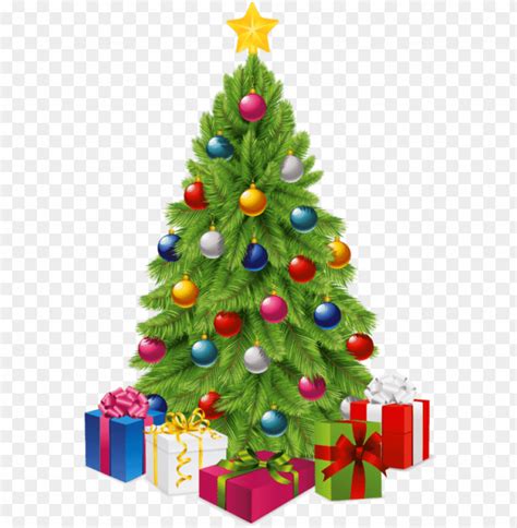 Free Download Hd Png Transparent Tree With Gift Boxes Png Picture Christmas Tree Clipart Clear