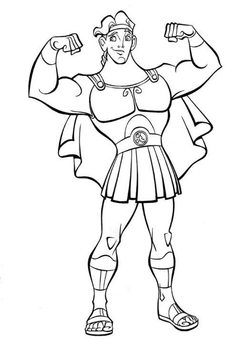 Hercules Superheroes Free Printable Coloring Pages