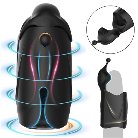 New Dual Vibrator Waterproof Electric Male Masturbator For Penis Delay