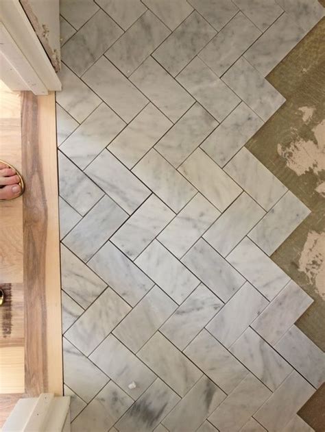 30 Herringbone Pattern Tiled Floor And Wall Surfaces