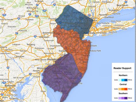 Here Are The North Central And South Jersey Borders As Determined By