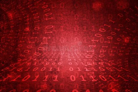 Red Binary Code Background