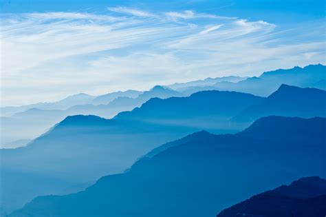 Wallpaper Himalayas Mountains Morning Blue 4k Nature