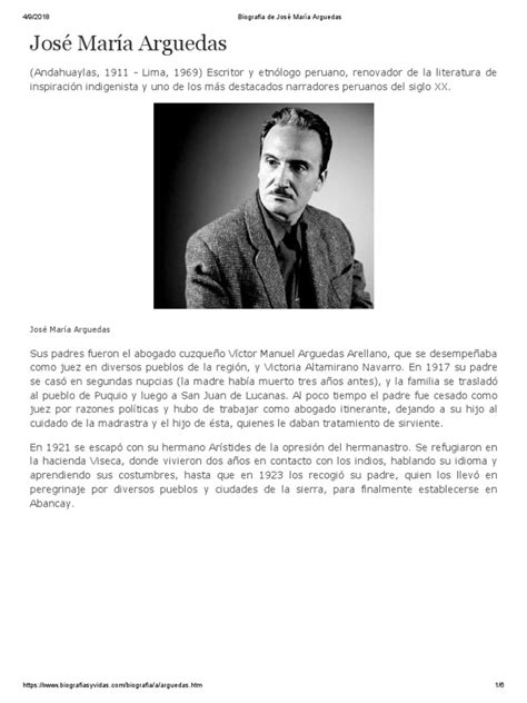 Biografia De José María Arguedas Pdf