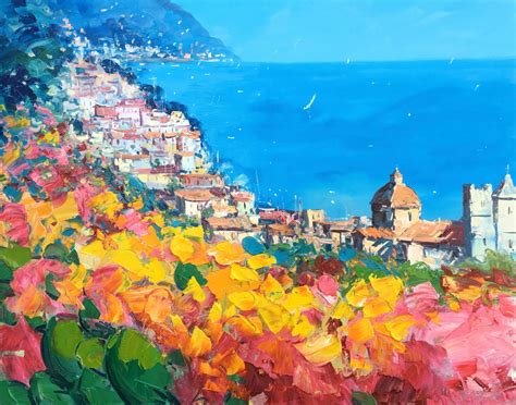 Unique Amalfi Coast Related Items Etsy Mediterranean Paintings