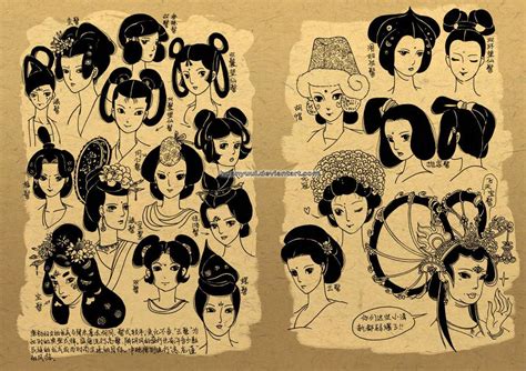 Chinese Tang Dynasty Hairstyles By Huanyuul Chinese Hairstyle