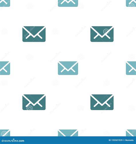 Email Message Seamless Navy On White Pattern Background Mail Message
