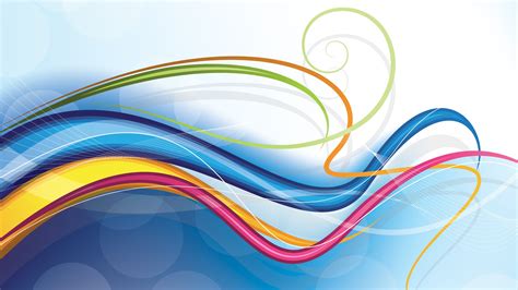 Digital Art Abstract Colorful Wavy Lines Wallpapers Hd Desktop And