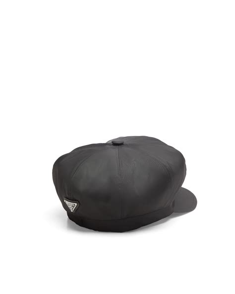 Black Re Nylon Hat Prada