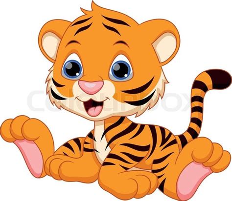 Stock Vector Of Cute Baby Tiger Cartoon Infantiles