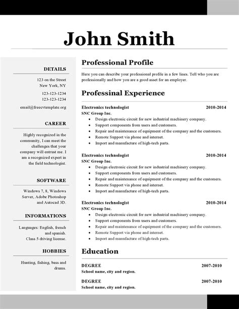 To make the most of it, you have to be either a highly experienced specialist in your field stick to a single page unless you have lots of experience. modele de cv 1 page - CV Anonyme