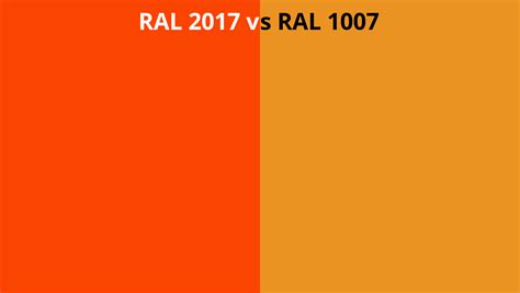 RAL 2017 Vs 1007 RAL Colour Chart UK