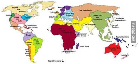 Best Politically Incorrect Map Of The World Gag